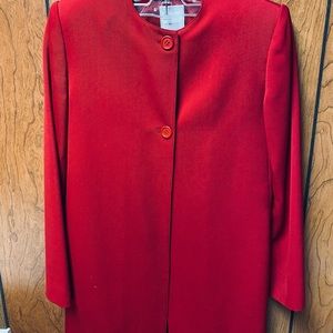 VINTAGE TWO PIECE CHERRY RED SUIT